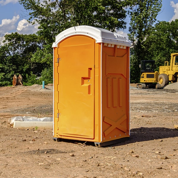 how often are the porta potties cleaned and serviced during a rental period in Ayr